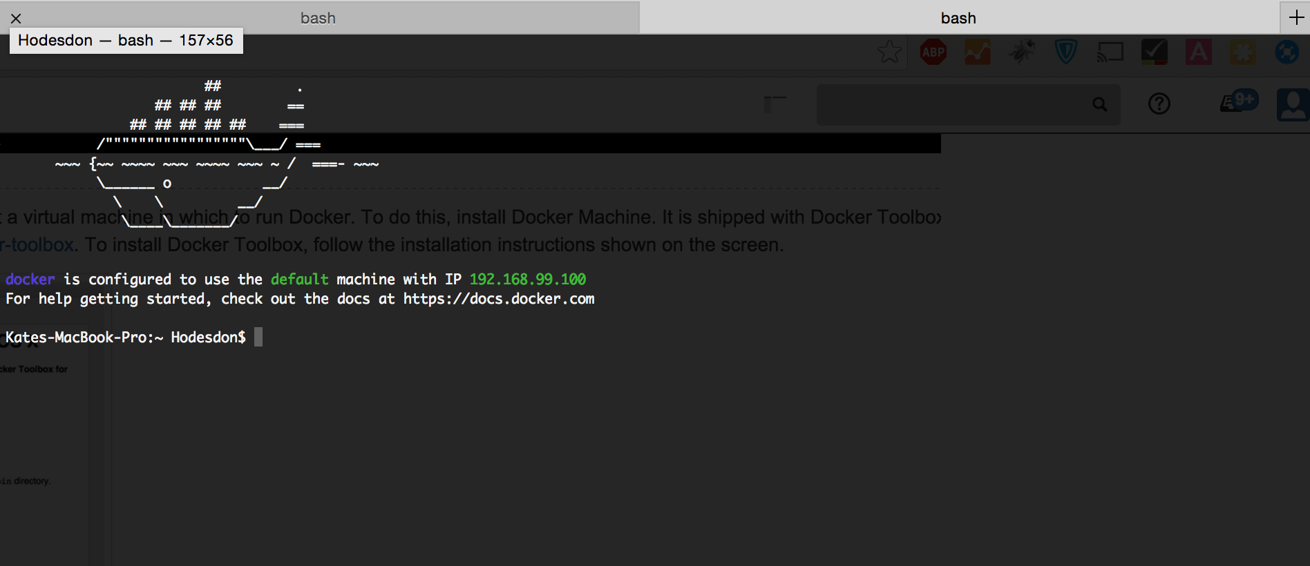 docker for mac command line